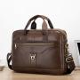 XL290 Genuine Leather Men's Business Bags Durable 14-20Inches Men's Laptop Bags Practical Simple Shoulder Bag Customized Logo