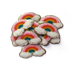 No MOQ Multi Color 3 m Custom Chenille Patches Sequin Letter Patch Number Sequin Letter Patches