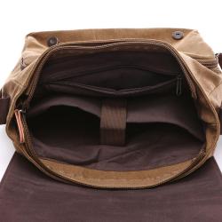 Wholesale Vintage Canvas Satchel Messenger Bag for Men Business Travel Shoulder bag big size Laptop Handbags book bag