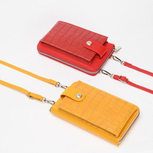Wholesale Women Purse Candy Color Shoulder Bag Embossed Crossbody Bag PU Leather Crocodile Print Mobile Phone Bags 2024 carteras para mujer
