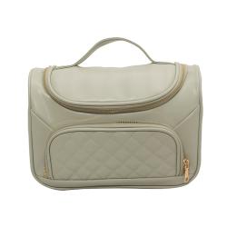 Wholesale custom logo cosmetic bag women travel multi-purpose pu leather square makeup bag