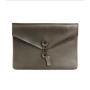 Custom men woman vegetable tanned leather multifunction office documents bags A4 paper file pouch envelope bag conference
