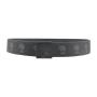 Custom brand printing logo luxury genuine leather belt for men with black stainless steel buckle