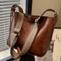High Quality Large Capacity Women'S Bags Shoulder Bag Pure Color Leather Crossbody Bags For Women  Fashion bolsas para mujer