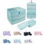 GELORY Customized High Quality Travel Organizer Bag Set Luggage Packing Cubes Suitcase Bag