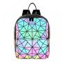 Lovevook geometric pu leather backpacks women Luminous backpack sets for ladies.