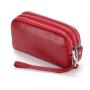 Fashionable womens purses handbag leather clutch bag zipper minimalist coin purse three layer zipper leather wallets for women