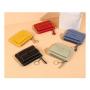 HR357 New Women's Zipper Short Wallet Solid Color Fresh Sweet and Minimalist Card Bag PU Leather Soft Coin Key Storage Purse