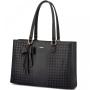 LOVEVOOK Women's PU Leather Tote Bag Large Capacity Laptop Tote Office Shoulder Handbag Vintage Briefcase Hand Bag for Women