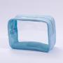 Hot Sale Factory Clear Vinyl Nylon Portable Waterproof Women Travel Custom Clear Pouch Zipper Makeup Bag Cosmetic Bags & Cases