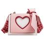 Hot sale cute pink color girls shoulder bag custom lolita stylish leather heart design women hand bag