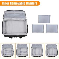 Health Nurse Bag Medical Bag Empty First Aid Storage with Detachable Divider Medical Supplies Bag