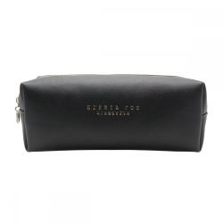 Portable makeup bag brush organizer for travel pu saffiano leather cosmetic bag fashion toiletry bag