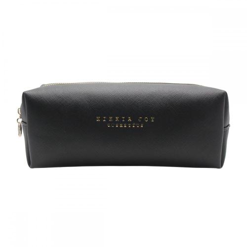 Portable makeup bag brush organizer for travel pu saffiano leather cosmetic bag fashion toiletry bag