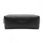 Portable makeup bag brush organizer for travel pu saffiano leather cosmetic bag fashion toiletry bag