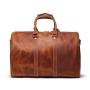 2024 Custom Crazy Horse Genuine Leather Travel Bags For Retro Men Duffel