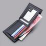 OEW014 Mens Short Wallet PU Leather Fashion ID Cards Holder Clutch Coin Purse Vintage Business Slim Man's Wallet