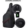 Gelory Wholesale Custom Chest Bag For Men Outdoor Waterproof Crossbody Crossbody Singe Shoulder Bag With USB Port