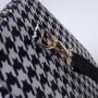Keymay Custom Large waterproof Houndstooth Black Pink Gym Tote Bag Weekender Overnight Bags Duffle Bags for Men