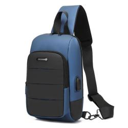 ZWY116 New Casual Lightweight USB Men Chest Bag Wholesale Oxford Waterproof Crossbody Bags Hot Sale Travel Work Shoulder Bag