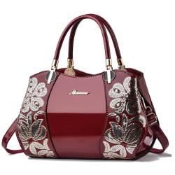 2024 Bags for women Large-Capacity Handbag for Middle-Aged Women Boston Leather with Fashionable Lady Style Portable Mother Bag