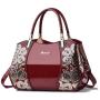2024 Bags for women Large-Capacity Handbag for Middle-Aged Women Boston Leather with Fashionable Lady Style Portable Mother Bag