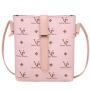 2024 new printed bucket bag korean fashion shoulder mobile phone bag for women casual messenger crossbody bag