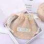 Custom Logo Printing Cotton Mesh Drawstring Bag For Soap Small Cosmetic Mesh Soap Pouch