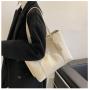 ZR415 High Capacity Women's Bag 2023 New Trendy Car Stitching Casual Tote Bag Minimalist PU One Shoulder Portable Shopping Bag