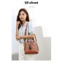 ZR276 Women's Bag 2023 New Style Spliced Simple Four Piece Cover Mother Bag Single Shoulder Handheld Crossbody Bag
