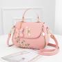 2022 Cute Big Fashion Shoulder Ladies Floral Embroidery Designs Leather Womens Mini Bags