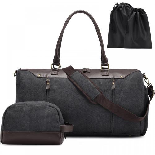 2022 LOVEVOOK new arrival Canvas Overnight Weekender Bag with Shoe Compartment Gym Tote Carry on Hand Bags Travel Duffel Bag