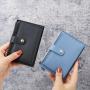 Ladies wallet short small tri-fold money clip fashion simple clutch bag leather women's wallets coin purse Factory wholesale