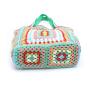 sac tendance 2024  Popular Casual Custom Large Capacity Hand Knit Granny Square Boho Handmade Crochet Tote Bags For Women