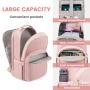 LOVEVOOK 2022 Carry on Travel Backpack Purse with Laptop Compartment College Bookbag 15.6 17 inch Laptop Backpack for Women Men