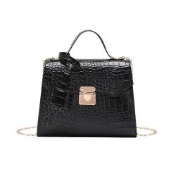 Ladies Korean Retro Fashionable Minimalist Handbag Small Square Bag with Single Strap and Chain Decoration Portable