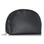 Custom Weave Emboss Pattern PU Leather Large Capacity Waterproof Nail Cosmetic Bag Travel Makeup Case For Women