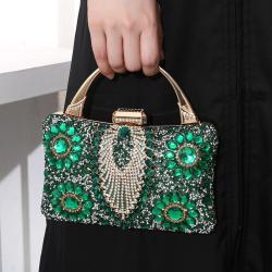 Fashion Luxury New Metal Tote Evening Bag Ladies Handbags Diamonds Banquet Clutch Bag