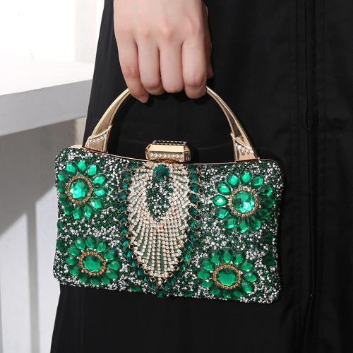 Fashion Luxury New Metal Tote Evening Bag Ladies Handbags Diamonds Banquet Clutch Bag