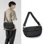 Custom Wholesale Oxford cloth casual Crossbody Chest messenger bag solid color black square bag mens shoulder bag 2024