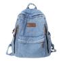ZW229 Hot Sale Men Women Denim Lightweight Backpack Casual Outdoor Travel Student Shoulder Bag Wholesale Portable Backpack