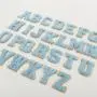 Factory Self-Adhesive Glitter Base Letter Patches A-Z 26 Alphabets Full Sets DIY Sticker Patch Monogram Chenille Letter Patches