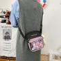 China Factory Women Waterproof Crossbody Bag Canvas Girls Shoulder Bag With Clear Window Custom Mini Ladies ITA Bag