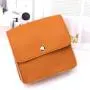 High Quality Custom Leather Snap Button Cosmetic Travel Bag Luxury PU Leather Perfume Makeup Pouch