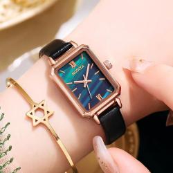2023 Fashion Leather Woman Wrist Watch Band Quartz Wristwatch Luxury Watch Ladies Quartz Digital watches For small wrists Women