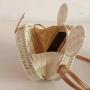 Bolsos Pure Color Magnetic Button Crossbody Bag Straw Wrapped Korean Single Shoulder Bag Fashion Girl Handbag Small OEM