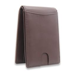 Slim PU leather wallet customized with logo RFID men's leather wallet
