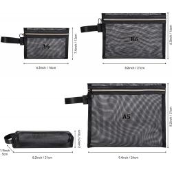 Nylon Pencil Pouches Breathable Travel Cosmetic Cables Chargers Organizer Zipper Mesh Pouch Bag