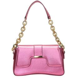 ZR422 Women's PU Solid Small Square Bag Girls Fashion Simple Shoulder Bag Female Chain Underarm Bag New Shopping Gift