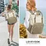 LOVEVOOK New fashion quilted design 15.6in large waterproof laptop backpack bag for travel work school Business laptop backpack